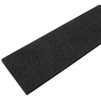Black foam pad on a white background