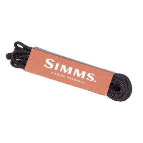 Pair of black Simms Replacement Wading Boot Laces with a SIMMS label on a white background