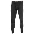Black thermal pants with a visible brand logo on a white background