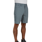 Gray Simms MEN's Skiff Shorts worn by a person on a white background