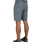 Person wearing gray Simms MEN's Skiff Shorts on a white background