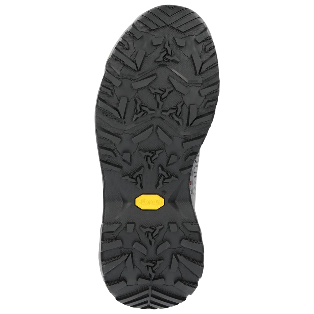 Black sole of a shoe with tread pattern on a white background