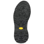Black sole of a shoe with tread pattern on a white background