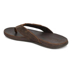 Brown Simms MEN's Bimini Flip with 'OluKai' branding on a white background