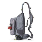 Gray Orvis Guide Sling Pack with a water bottle holder on a white background