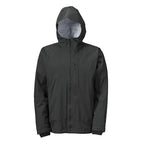 Dark gray rain Orvis Ultralight Wading Jacket with a hood on a white background