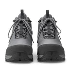 Pair of gray Orvis MEN'S Ultralight Boots - Rubber Soles with black soles on a white background