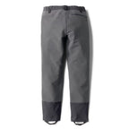 A pair of fleece-lined Orvis Men's PRO HD Underwader Pants in gray color, designed for fishing during late fall and winter.
