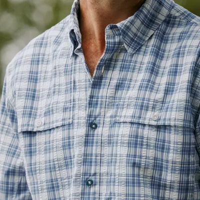 Orvis MEN's Open Air Caster Plaid Long-Sleeve Shirt