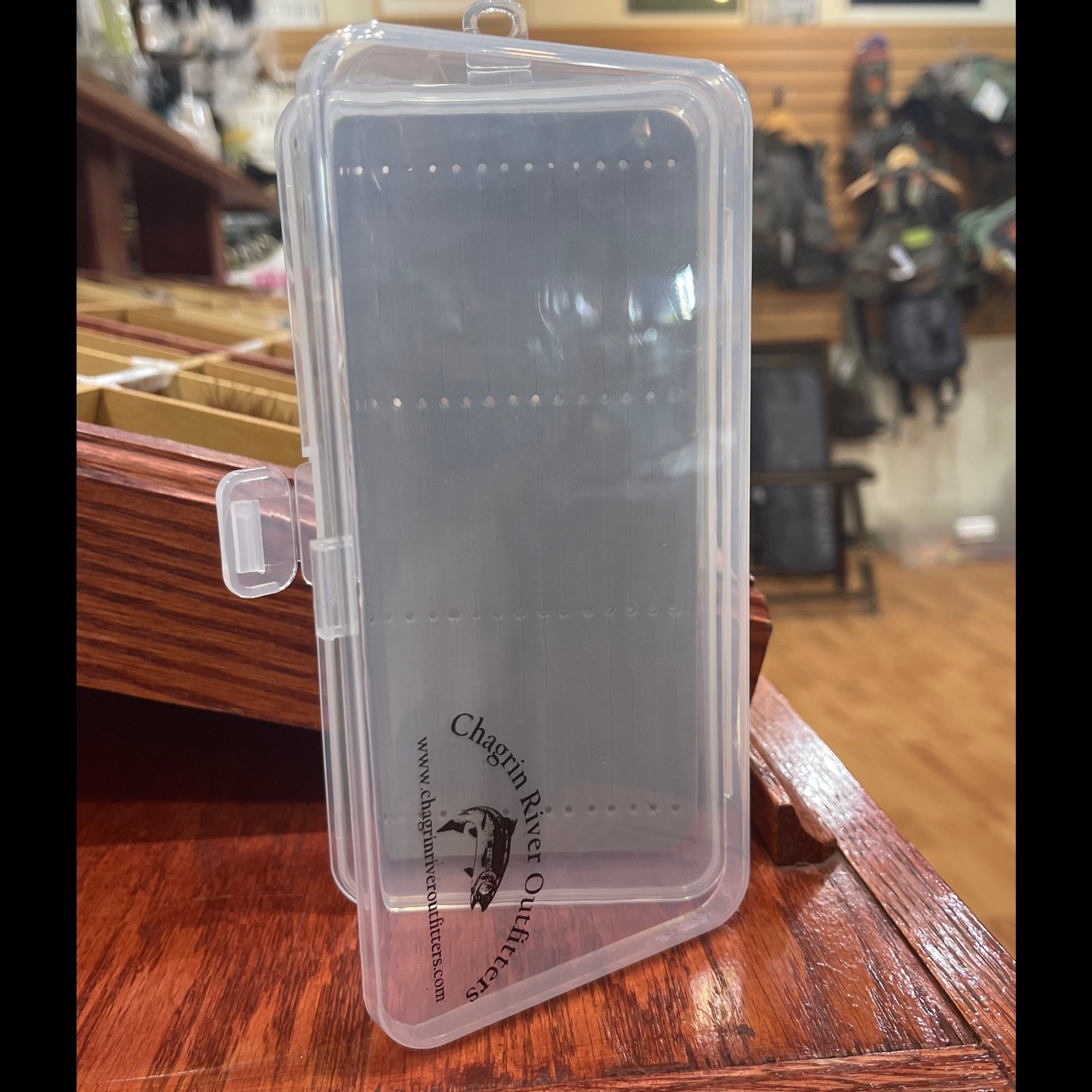 CRO Clear Poly Fly Box with Slot Foam Gray Liner