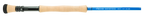 Echo Glass fishing rod with a blue and black color scheme, including multiple segments for adjustment.