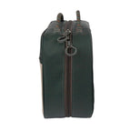 Fly tying travel bag with compartments on a white background