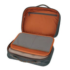 Open fly tying travel bag with compartments on a white background