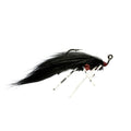 Black Bloom's Zirdle fly fishing lure on a white background