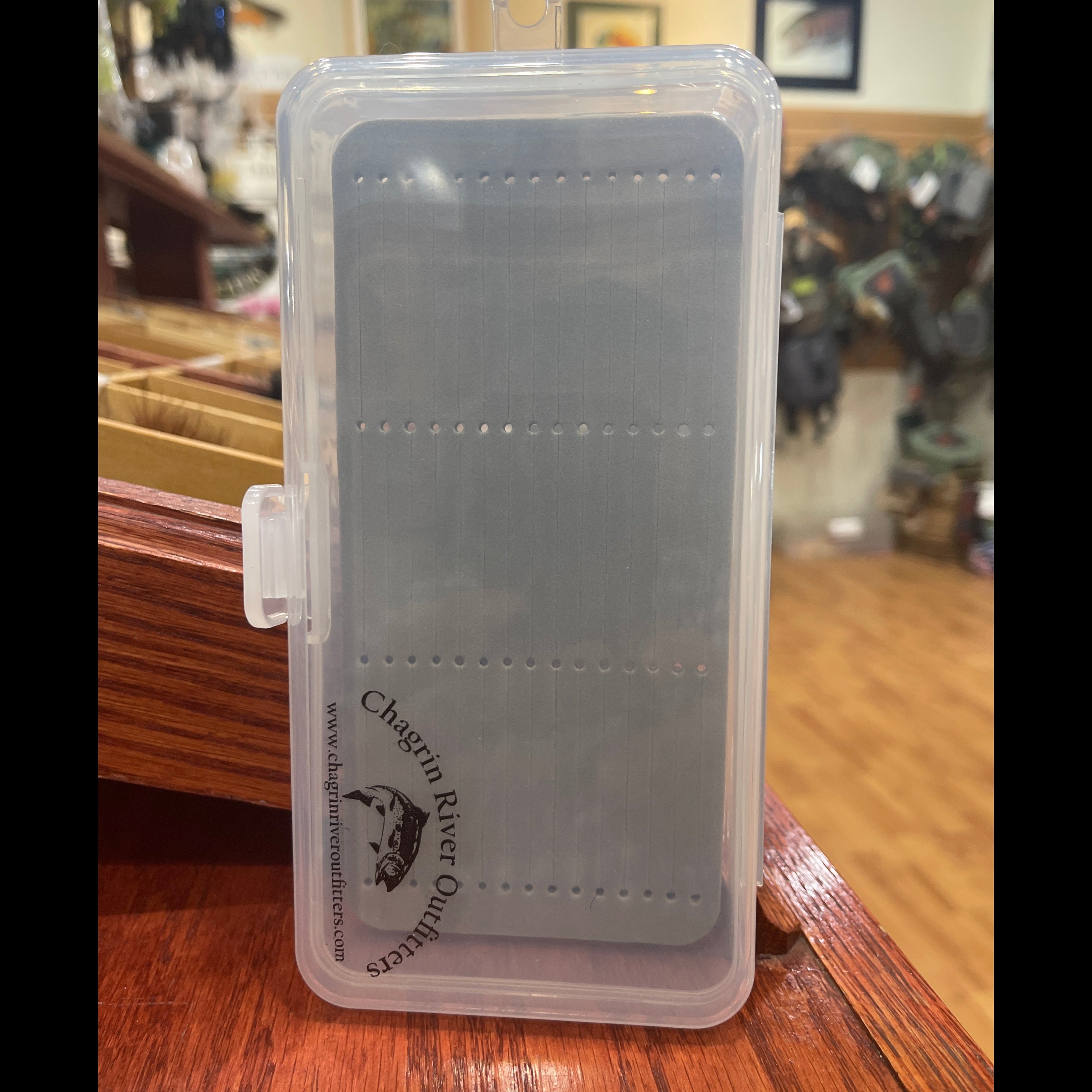 CRO Clear Poly Fly Box with Slot Foam Gray Liner