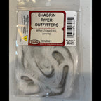 Packaged mink fur with Chagrin River Outfitters label on a white background