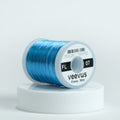 Spool of blue floss with 'veevus' branding on a white background