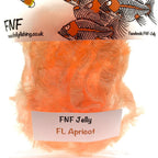 Fl Apricot FNF fly tying material on a white background