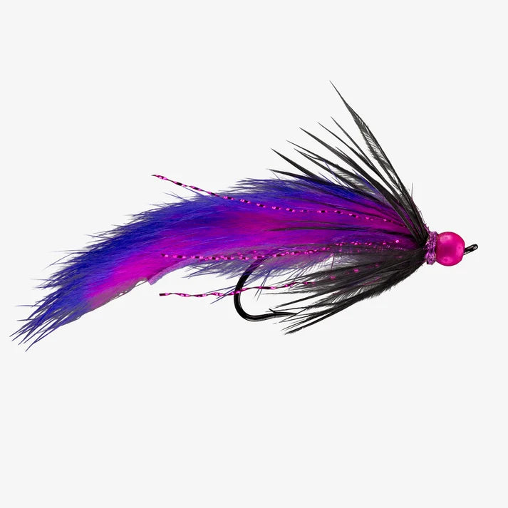 RIO's Paydirt in cerise and purple is an exceptionally good year-round steelhead fly, with a bead and sparse body that helps get this fly into the zone quickly.