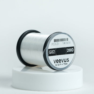 Spool of veevus GSP thread on a white background