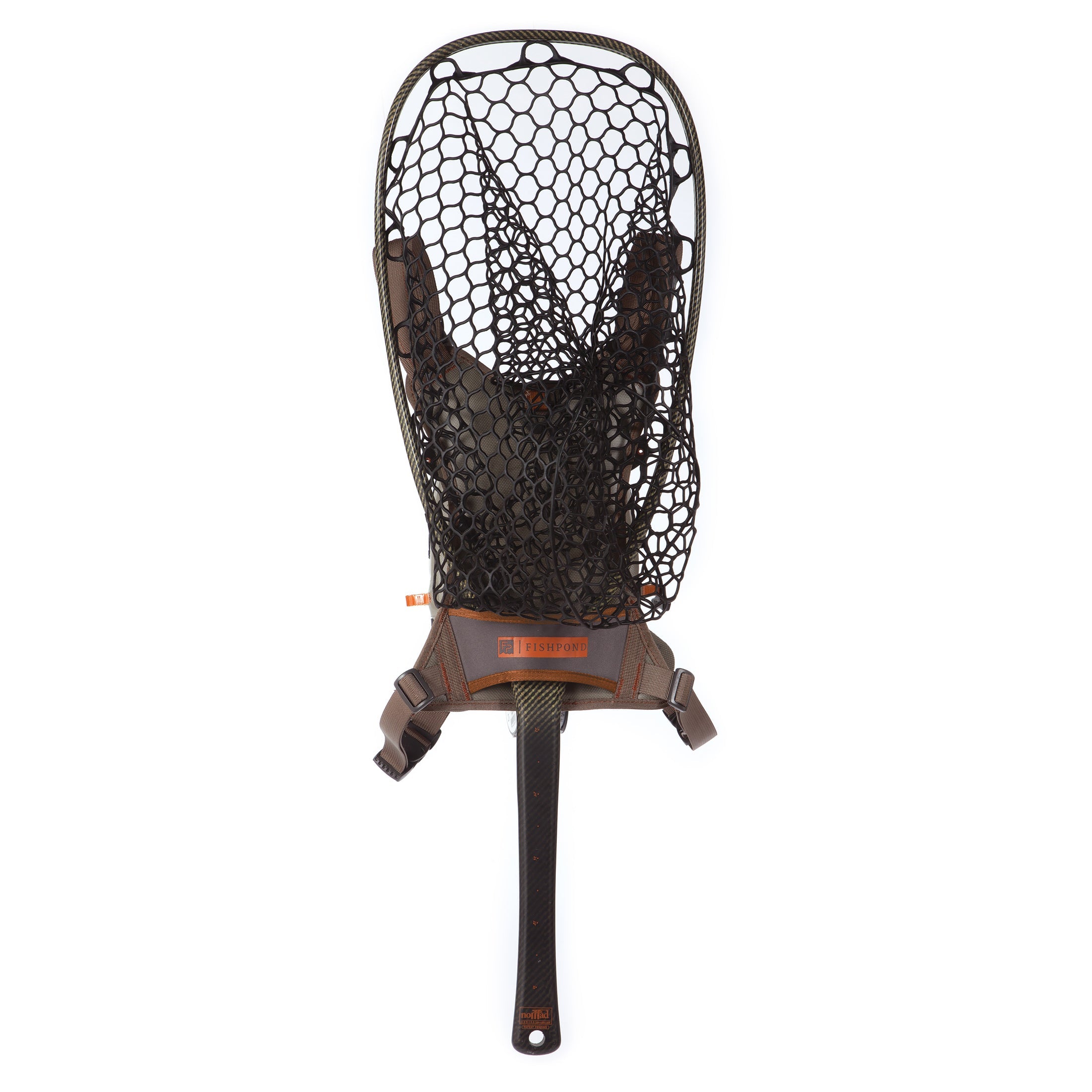 Fishpond Thunderhead® Submersible Chest Pack back view with a net.