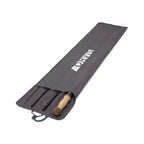 Gray tool roll with tools inside on a white background