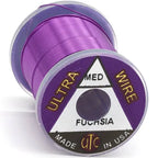 Spool of fuchsia Wapsi Ultra Wire UTC with 'Ultra Med Wire' branding on a white background