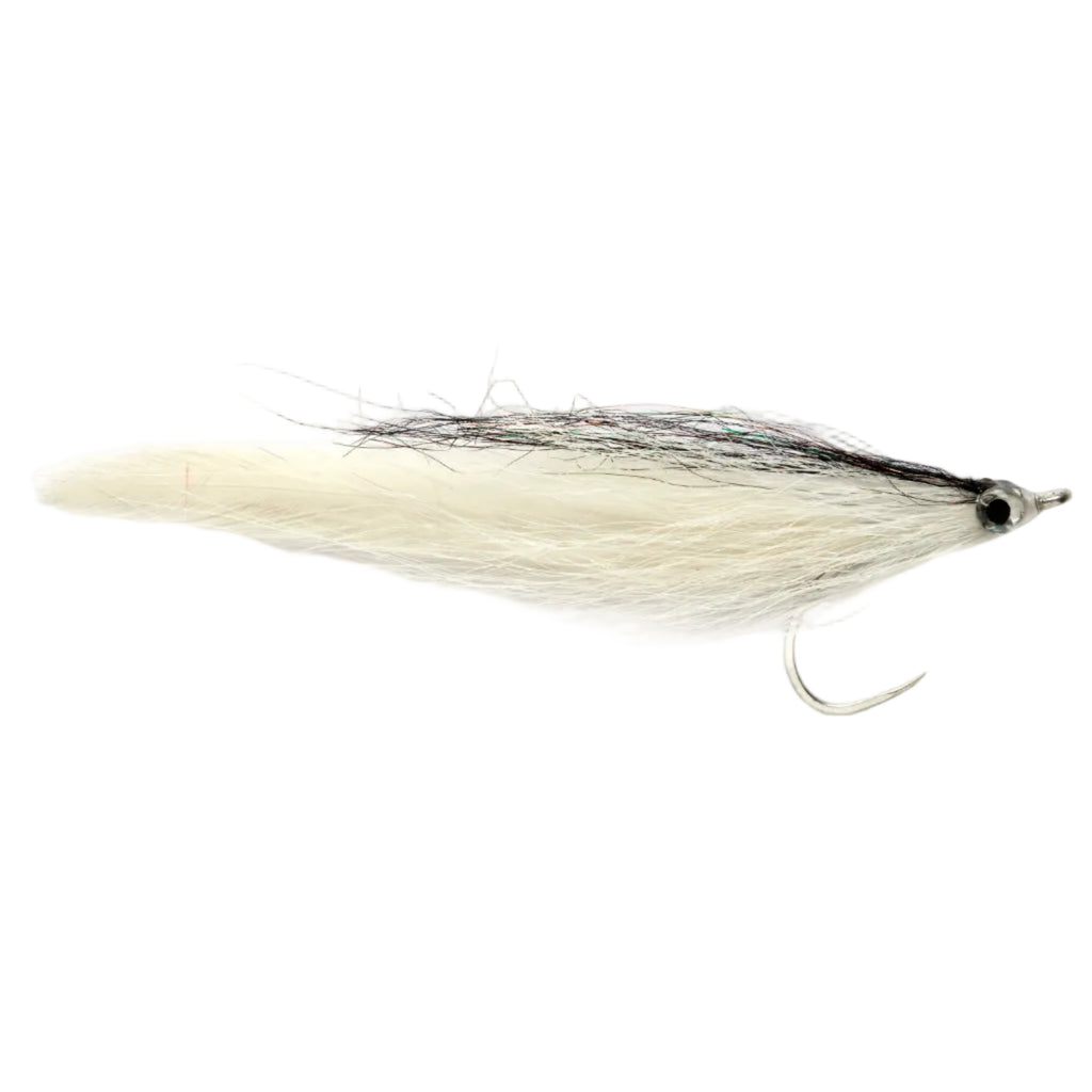 Fly Fishing fly with a hook on a white background