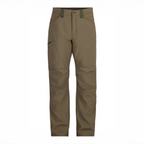 Khaki Simms MEN's Rogue Softshell Pants with green accents on a white background