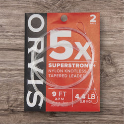 Orvis SuperStrong+ Plus Nylon Tapered Leader (2 Pack) - New Packaging