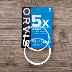 Orvis Mirage Fluorocarbon Knotless Tapered Leader (2 Pack) - New Packaging