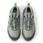 Gray and black hiking boots with 'Orvis' branding on a white background