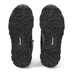 Gray and black hiking boots with 'Orvis' branding on a white background