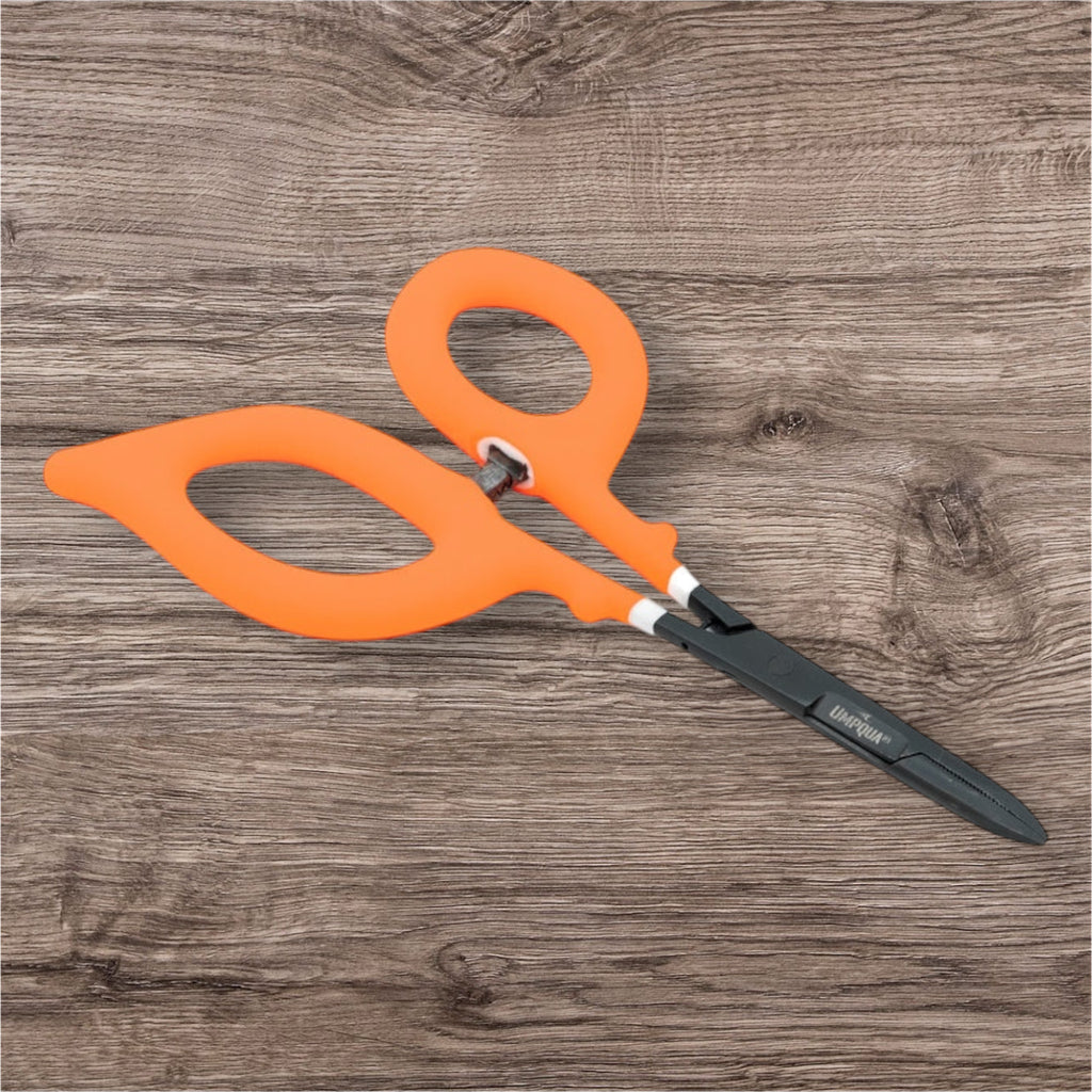 Orange Umpqua Rivergrip PS Scissor Clamp Straight 6”