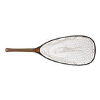 Fishpond fishing net with a clear net against a white background