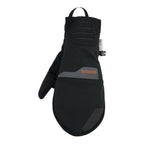 Black Simms WINDSTOPPER® Foldover Mitt with a visible brand logo on a white background