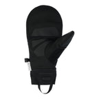Black Simms WINDSTOPPER® Foldover Mitt with a visible brand label on a white background