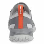 Gray Simms MEN's Pursuit Shoe Riffle with orange strap featuring the Simms logo on a white background