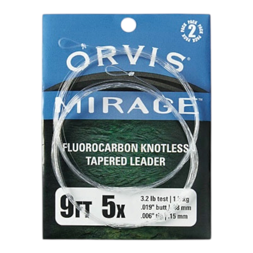 Orvis Mirage Fluorocarbon Knotless Tapered Leader (2 Pack)