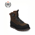 Brown and black Simms Men's G3 Guide BOA Boot - Vibram with 'Award Winner 2023' badge on a white background