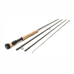 Scott Sector fly Fishing rod with four pieces on a white background