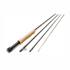 Scott Centric fly Fishing rod with four sections on a white background