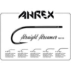 Anrex Straight Streamer fishing hook with specifications on a white background