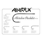 Anrex Aberdeen Predator PR330 fishing hook packaging with specifications on a white background