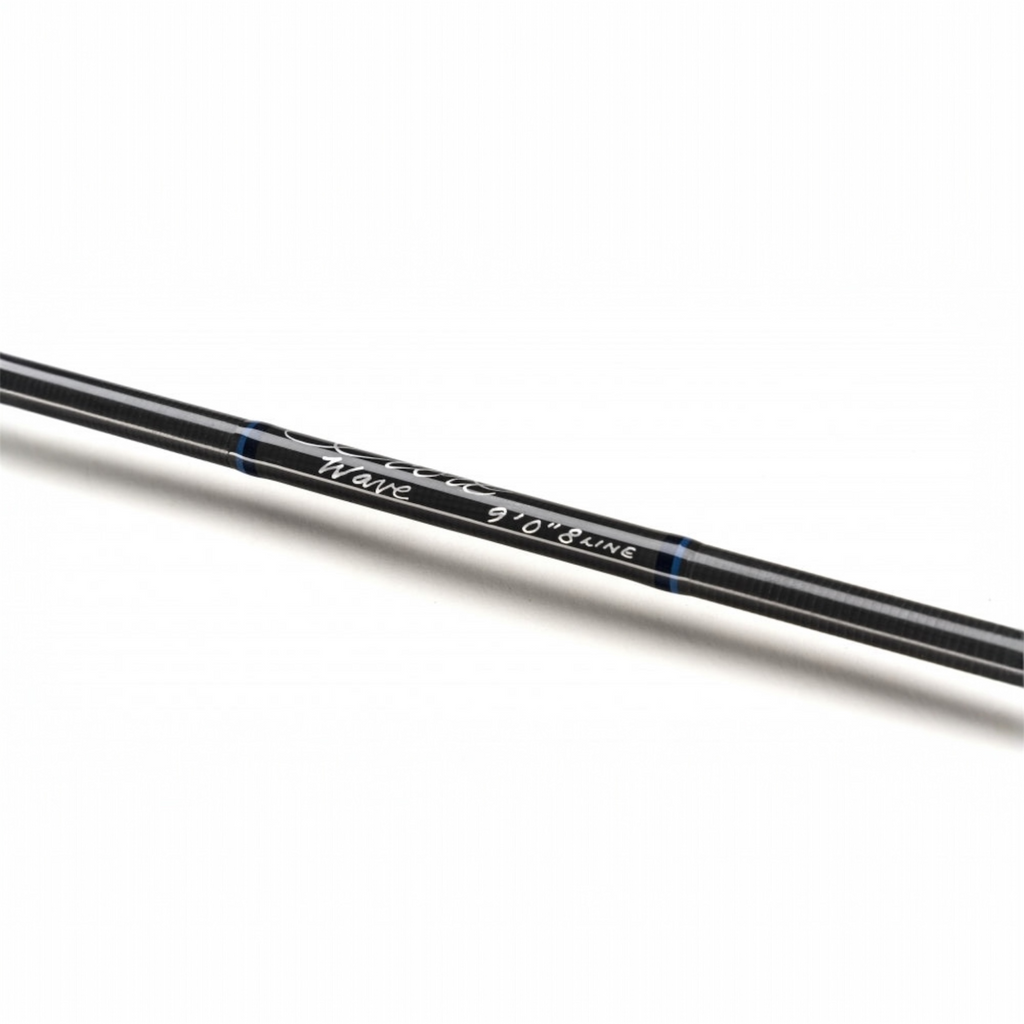 Fishing rod on a white background