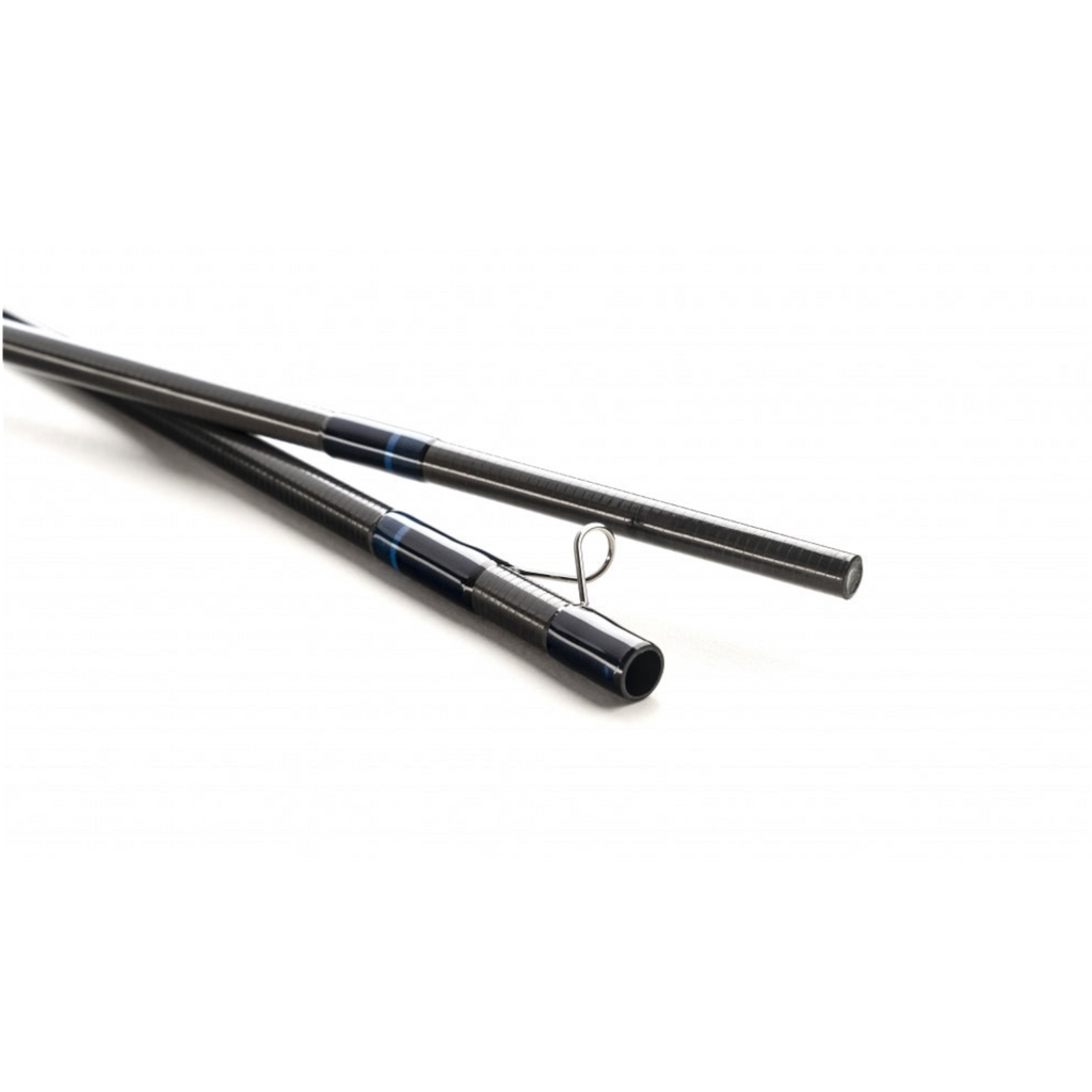 Scott wave fly fishing rod sections on a white background