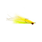 Yellow fishing lure on a white background