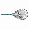 Fishpond fishing net with a camouflage handle on a white background