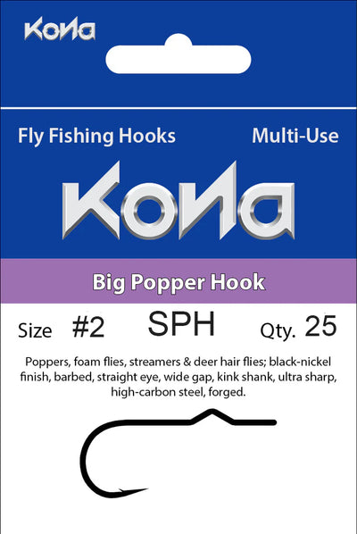 Kona Standard Popper (SPH) Hooks