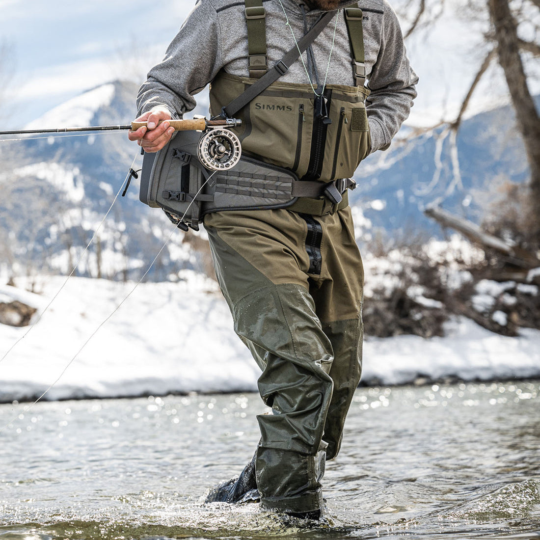 Simms M's Freestone Z Bootfoot Waders - Rubber Sole